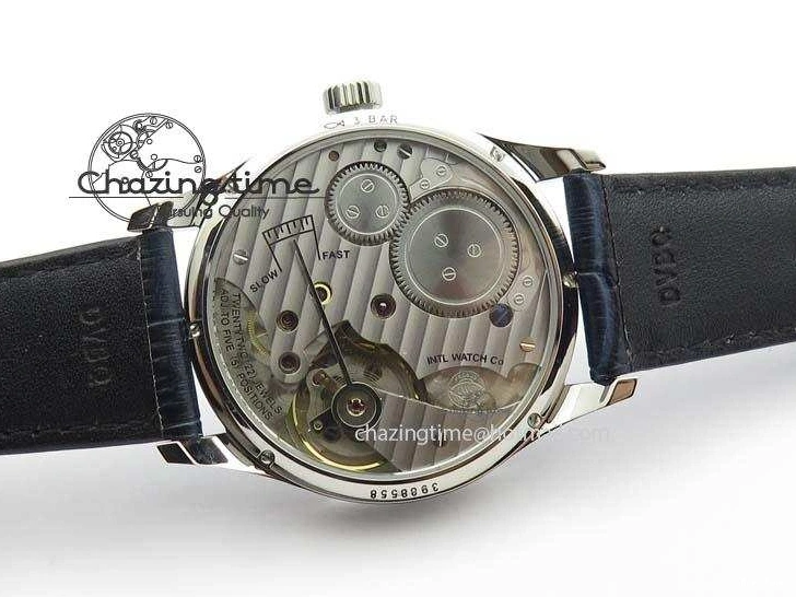 MIROTIME 1227 ZeroBulk Portuguese IW5444 SS Blue Dial On Blue Leather Strap A 7255